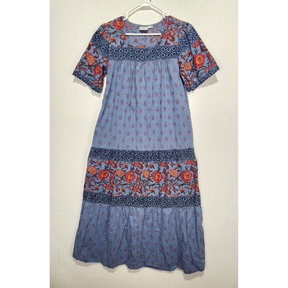 The vermont country store Dresses & Skirts - The Vermont Country Store Women's Western Wear Floral Dress Blue Size XS